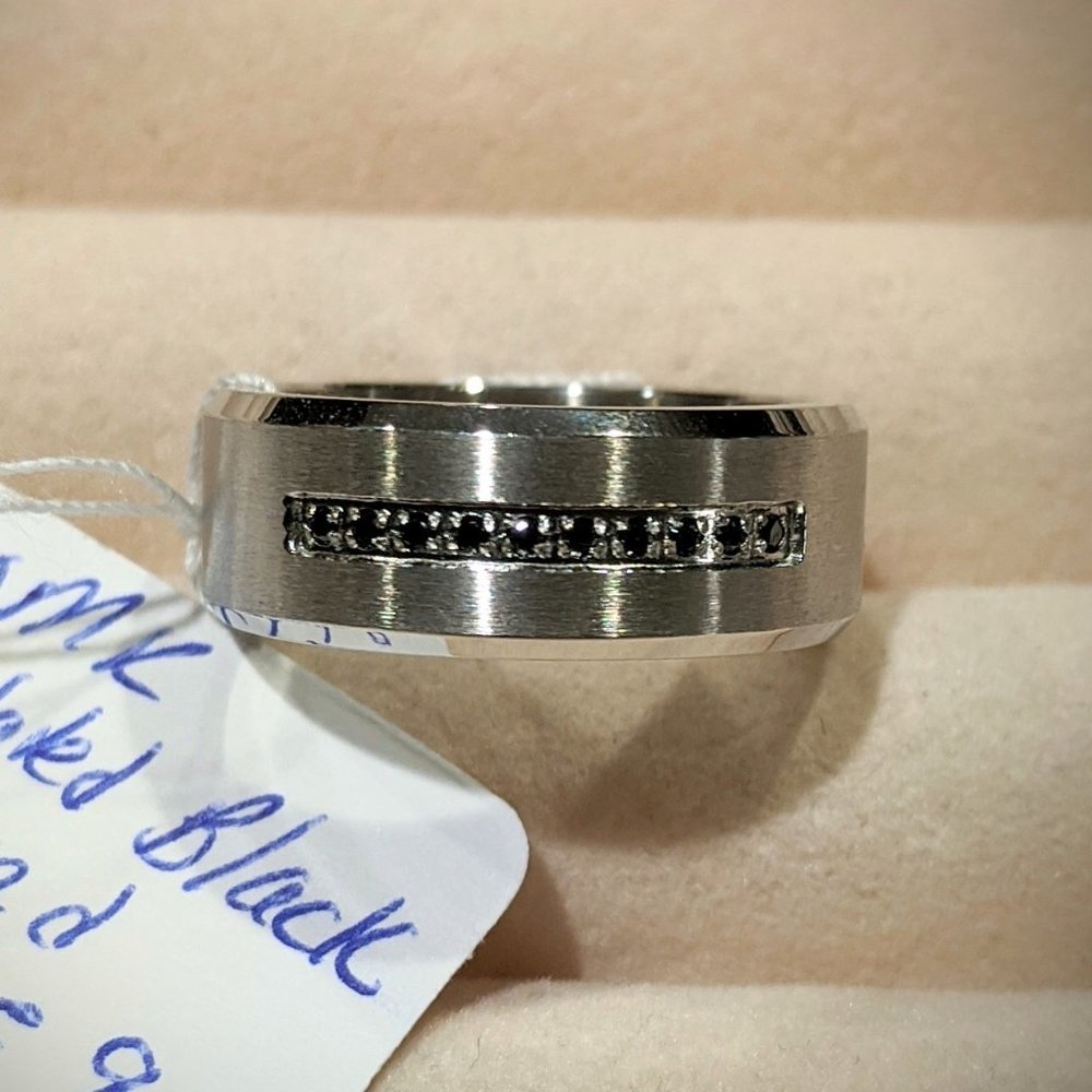 Simulated Black Diamond Men's Ring
